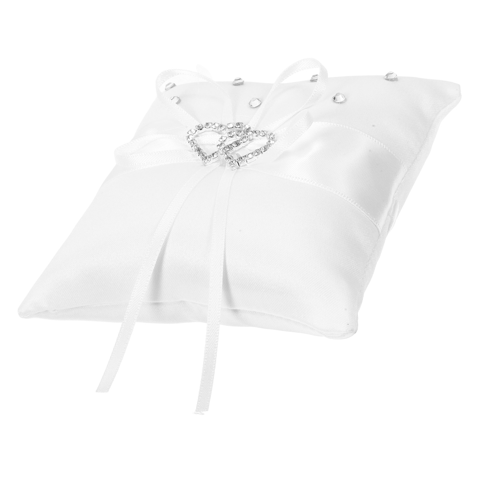 Ring Bearer Pillow - وسادة خاتم زفاف بيضاء مقاس 10x10