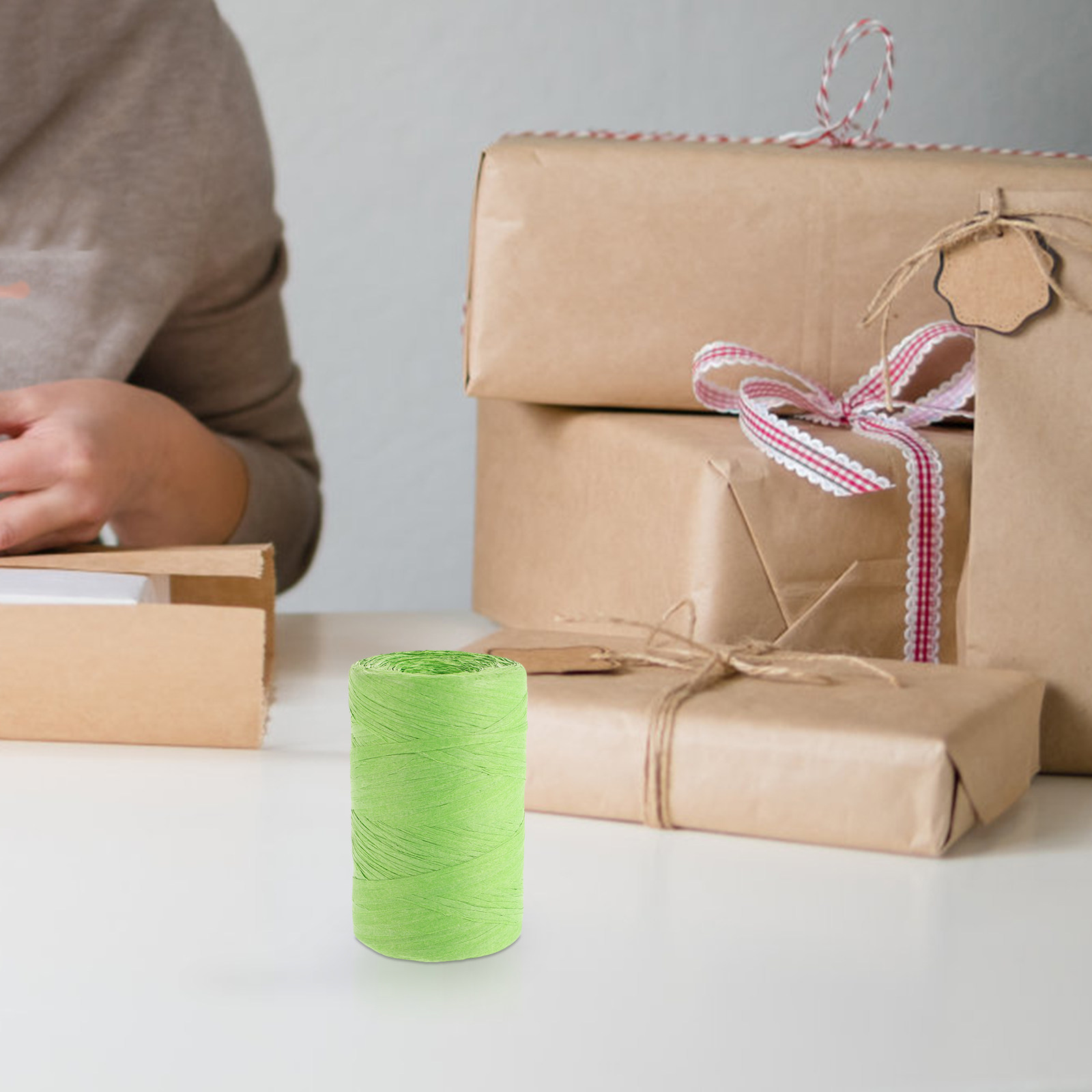 شريط ورقي مسطح من رافيا ملون ل - مراجعة Papercraft Supply Ribbon وسعره