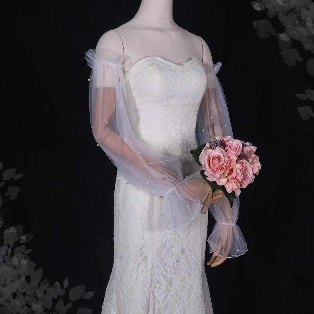 أكمام زفاف مزينة باللؤلؤ، أكما - مراجعة Wedding Dress Supply وسعره