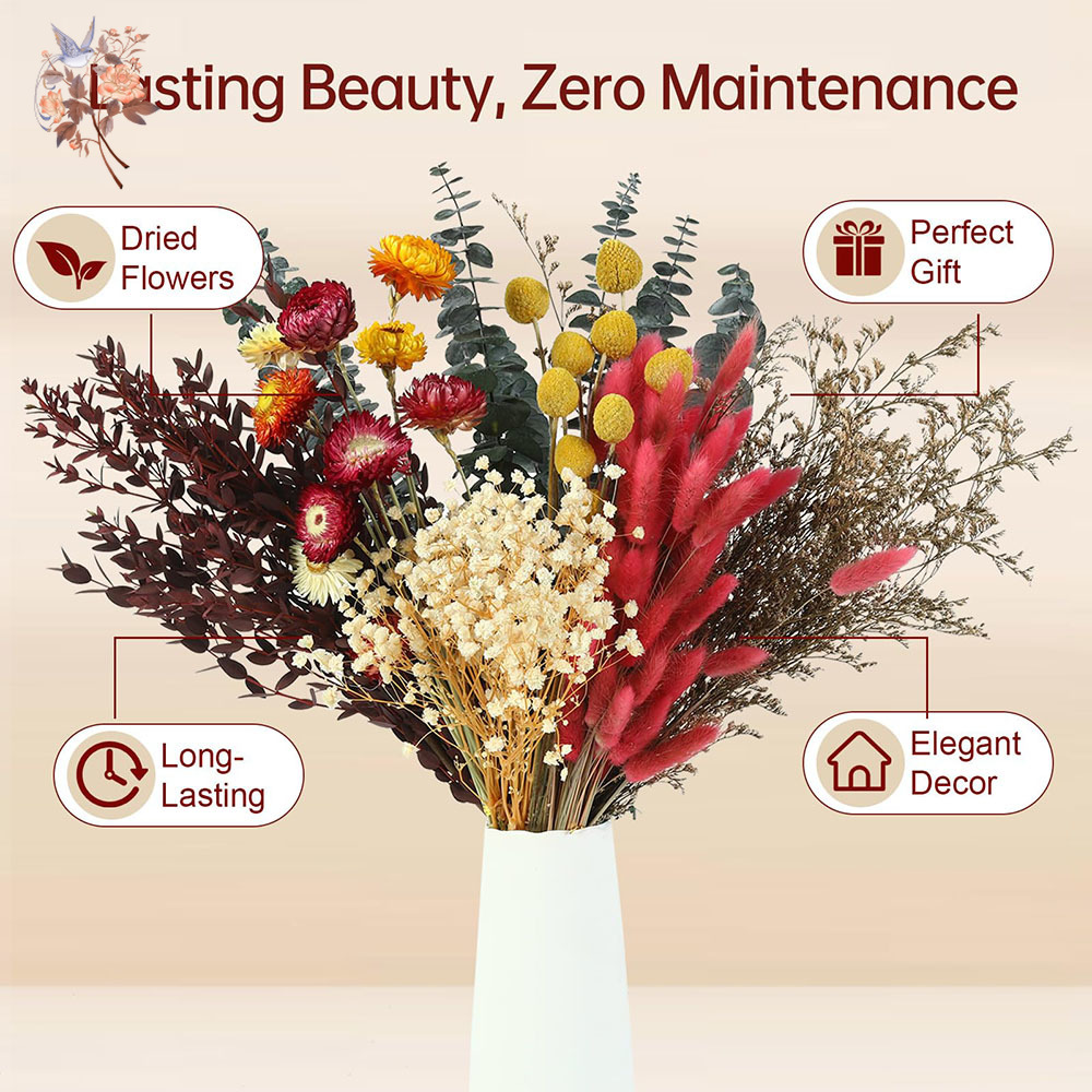 مجموعة كبيرة من الزهور المجففة - مراجعة Wedding Supply In Bulk وسعره