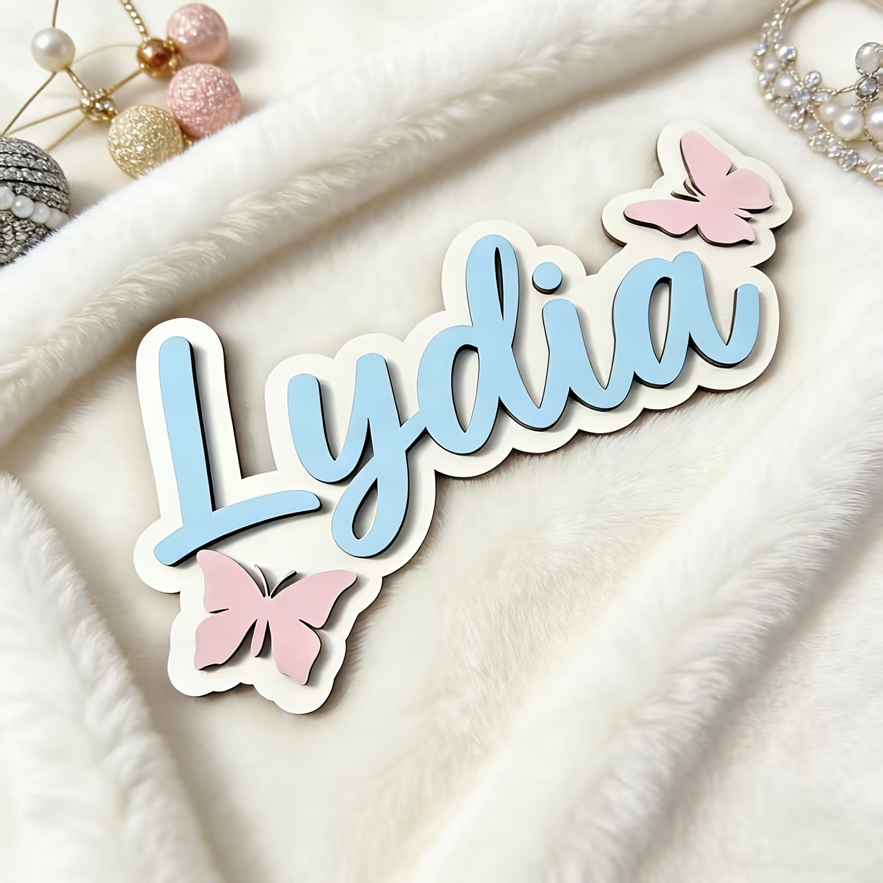 لافتة غرفة مخصصة بتصميم فراشة  - مراجعة Wedding Party Supply وسعره