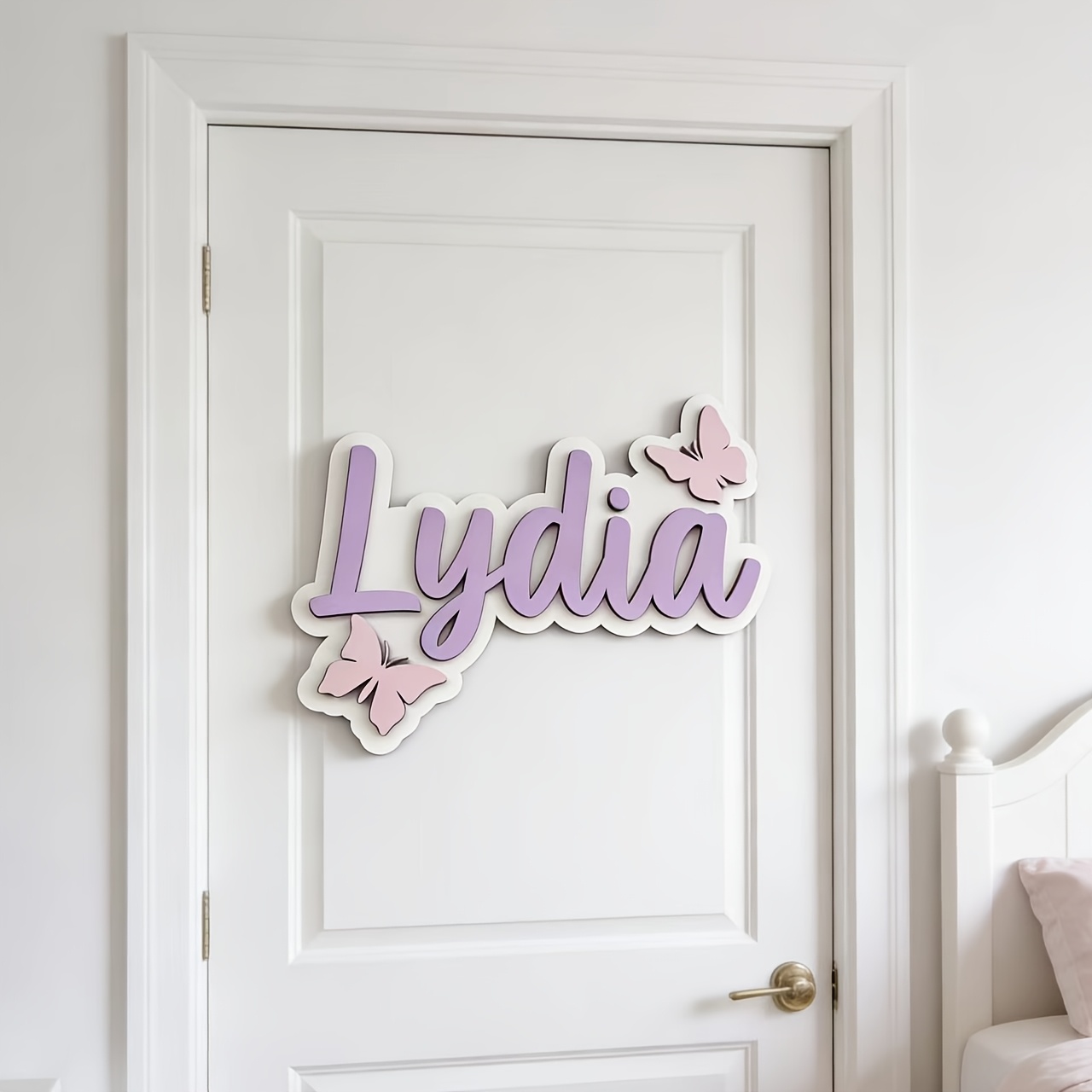 لافتة غرفة مخصصة بتصميم فراشة  - مراجعة Wedding Party Supply وسعره