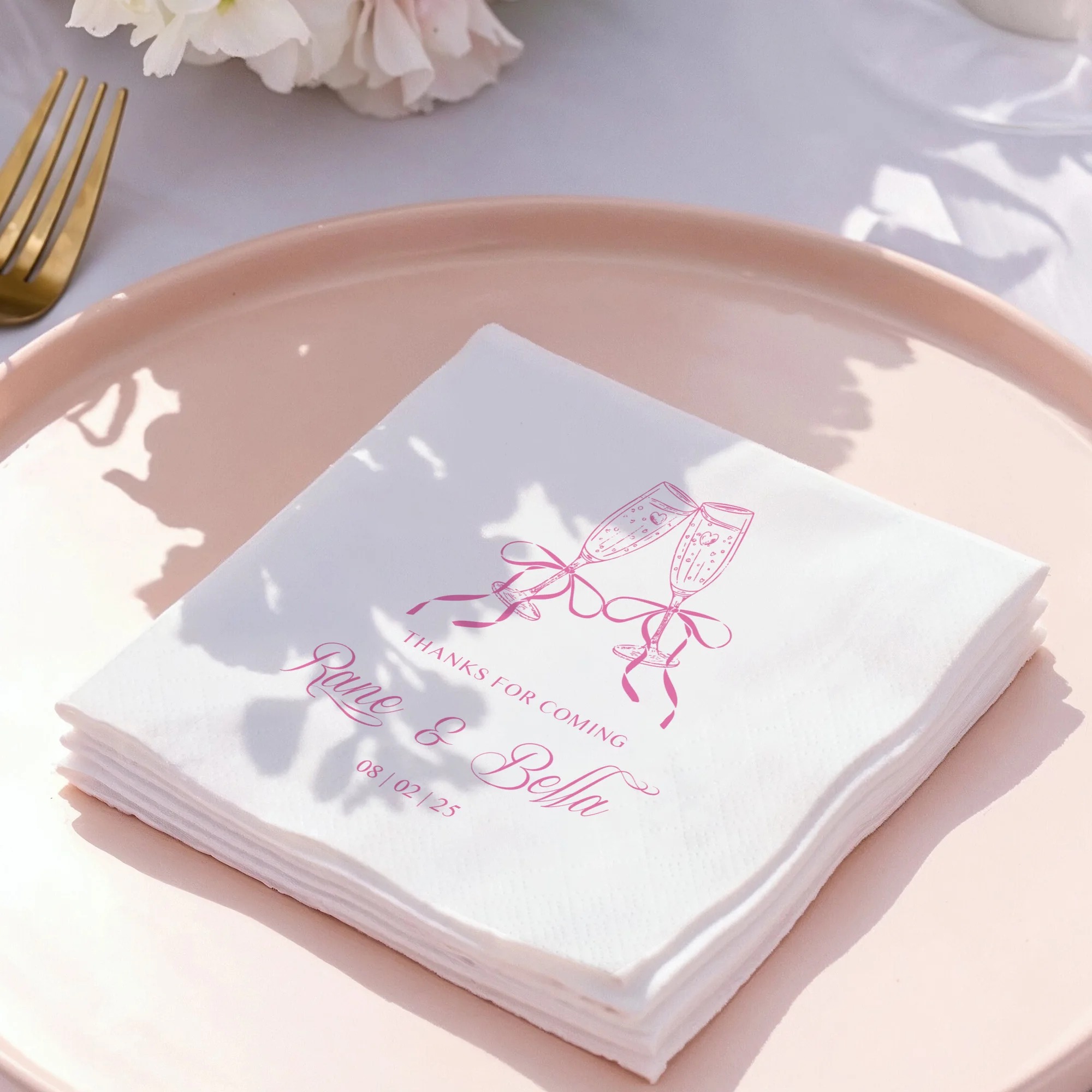 مناديل كوكتيل مخصصة ثلاثية الط - مراجعة Wedding Party Supply وسعره