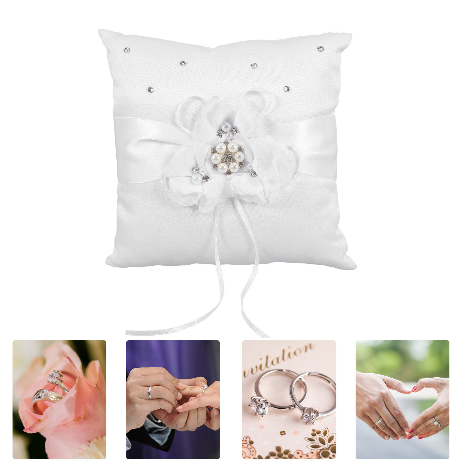 وسادة أنيقة لحمل خواتم الزفاف، - مراجعة Ring Bearer Pillow وسعره