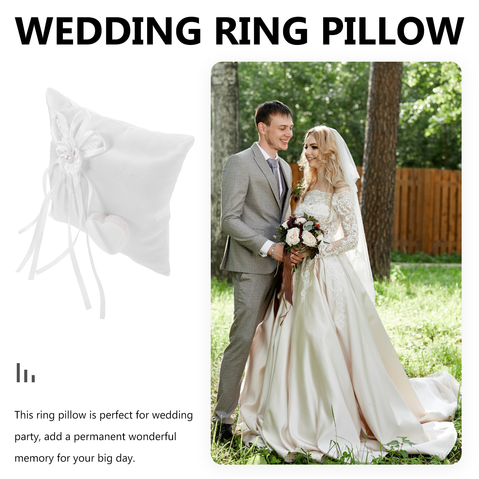 وسادة زفاف مزينة بالزهور، لتزي - مراجعة Ring Bearer Pillow وسعره