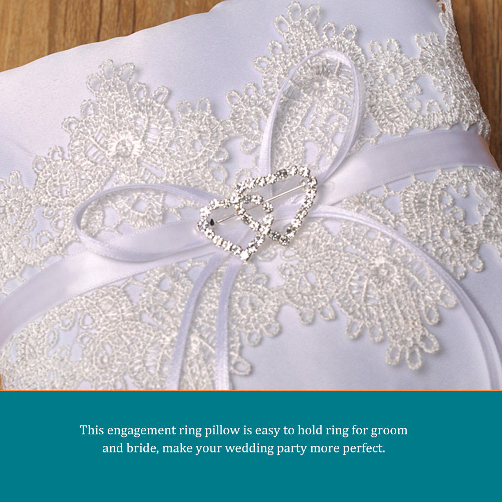 وسادة خاتم زفاف أنيقة مزينة با - مراجعة Ring Bearer Pillow وسعره
