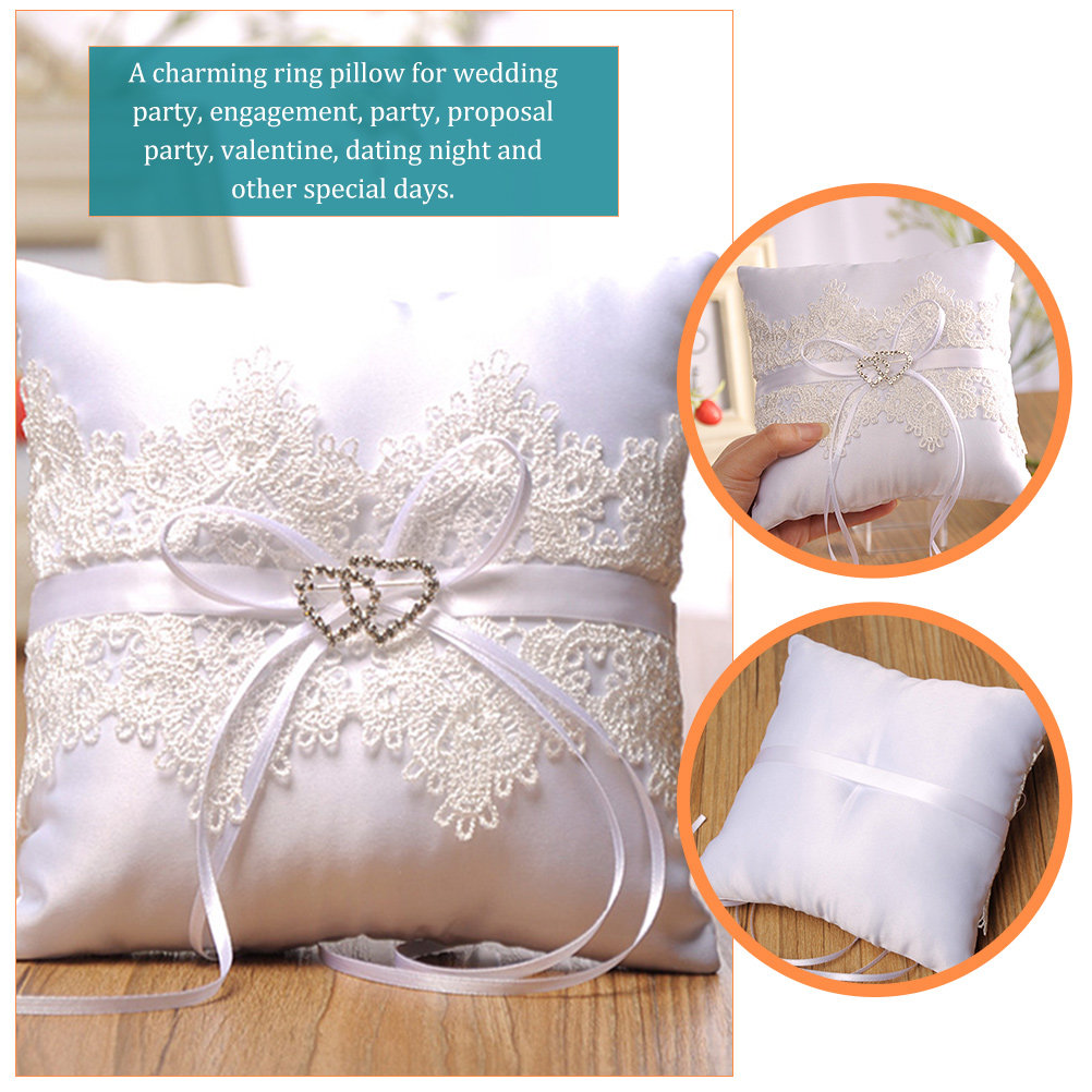 وسادة خاتم زفاف أنيقة مزينة با - مراجعة Ring Bearer Pillow وسعره